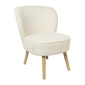 Xenos Fauteuil Didi corduroy - wit - 77x60x69 cm