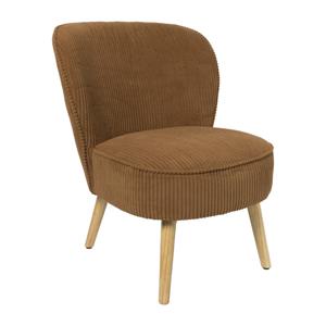 Xenos Fauteuil Didi corduroy - bruin - 77x60x69 cm