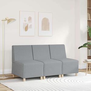 vidaXL Fauteuil 55 cm stof lichtgrijs