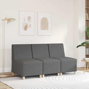 vidaXL Fauteuil 55 cm stof donkergrijs