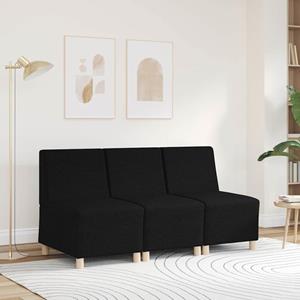 vidaXL Fauteuil 55 cm stof zwart