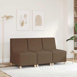 vidaXL Fauteuil 55 cm stof bruin