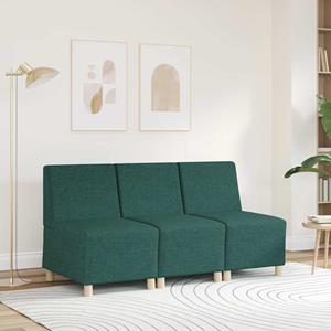 vidaXL Fauteuil 55 cm stof donkergroen
