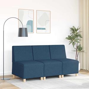 vidaXL Fauteuil 55 cm stof blauw