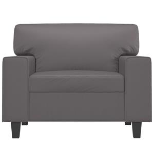 vidaXL Fauteuil 60 cm kunstleer grijs
