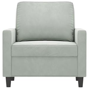 vidaXL Fauteuil 60 cm fluweel lichtgrijs