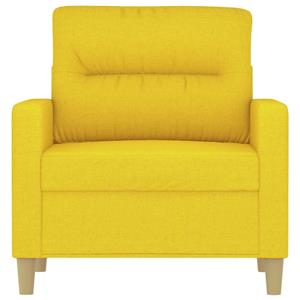 vidaXL Fauteuil 60 cm stof lichtgeel