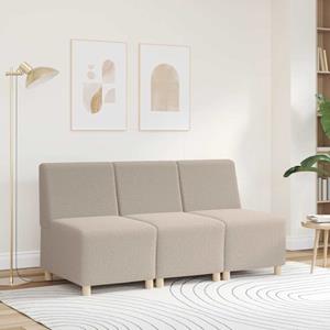 vidaXL Fauteuil 55 cm gekrulde wolachtige stof lichtgrijs