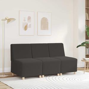 vidaXL Fauteuil 55 cm gekrulde wolachtige stof donkergrijs