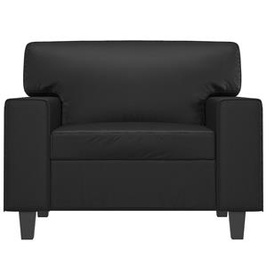 vidaXL Fauteuil 60 cm kunstleer zwart