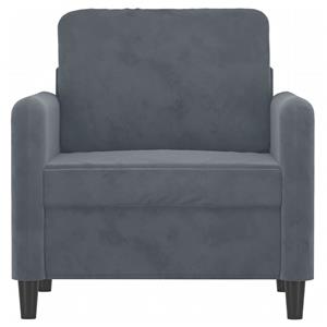 vidaXL Fauteuil 60 cm fluweel donkergrijs