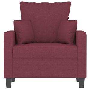 vidaXL Fauteuil 60 cm stof wijnrood