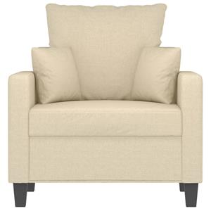 vidaXL Fauteuil 60 cm stof crèmekleurig