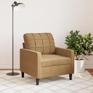 vidaXL Fauteuil 60 cm fluweel bruin