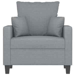 vidaXL Fauteuil 60 cm stof lichtgrijs