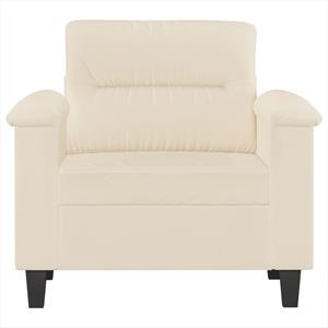 vidaXL Fauteuil 60 cm microvezelstof beige