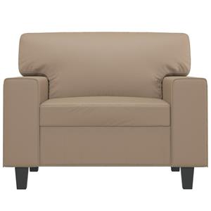 vidaXL Fauteuil 60 cm kunstleer cappuccinokleurig