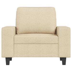vidaXL Fauteuil 60 cm stof crèmekleurig