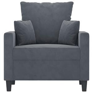 vidaXL Fauteuil 60 cm fluweel donkergrijs