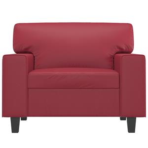 vidaXL Fauteuil 60 cm kunstleer wijnrood