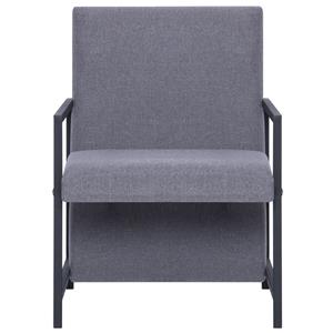 VidaXL Fauteuil met chromen poten stof lichtgrijs