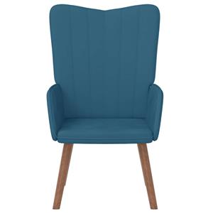 VidaXL Relaxstoel fluweel blauw