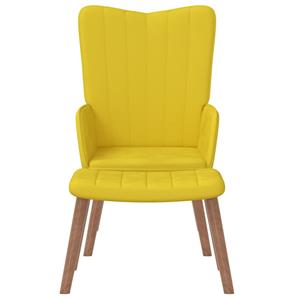 VidaXL Relaxstoel met voetenbank fluweel mosterdgeel