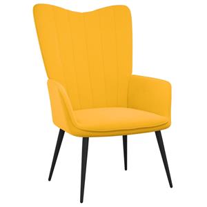 VidaXL Relaxstoel fluweel mosterdgeel