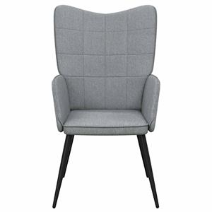 VidaXL Relaxstoel stof lichtgrijs