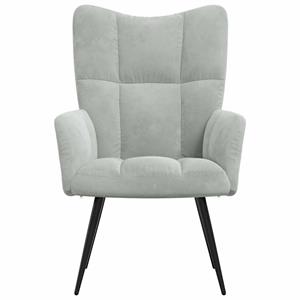 VidaXL Relaxstoel fluweel lichtgrijs
