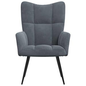 VidaXL Relaxstoel fluweel donkergrijs