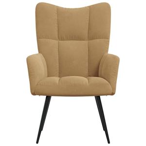 VidaXL Relaxstoel fluweel bruin