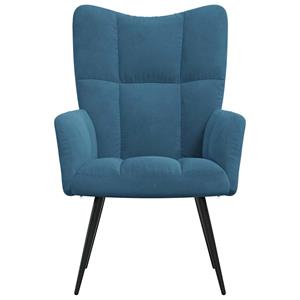 VidaXL Relaxstoel fluweel blauw
