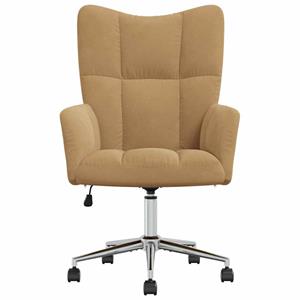 VidaXL Relaxstoel fluweel bruin