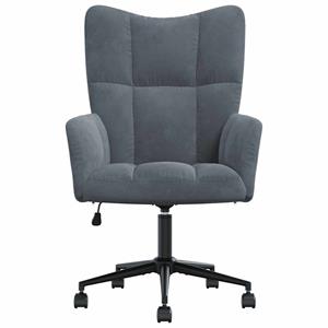 VidaXL Relaxstoel fluweel donkergrijs