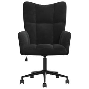 VidaXL Relaxstoel fluweel zwart
