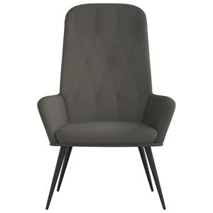 VidaXL Relaxstoel fluweel donkergrijs