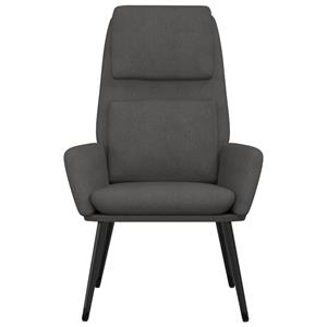 VidaXL Relaxstoel stof donkergrijs
