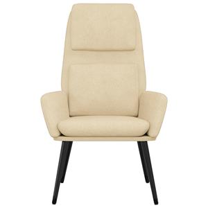 VidaXL Relaxstoel stof crèmekleurig