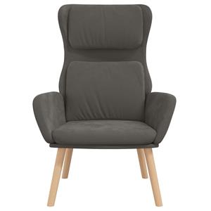 VidaXL Relaxstoel fluweel donkergrijs