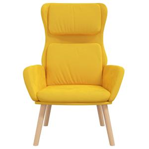 VidaXL Relaxstoel fluweel mosterdgeel