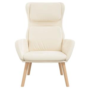 VidaXL Relaxstoel fluweel crèmewit