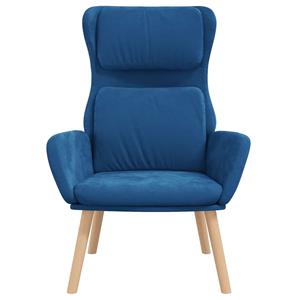 VidaXL Relaxstoel fluweel blauw