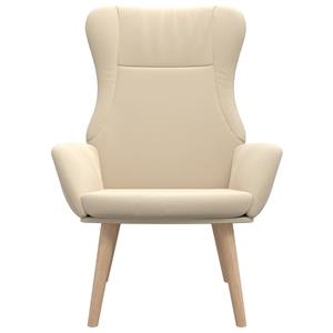 VidaXL Relaxstoel stof crèmekleurig
