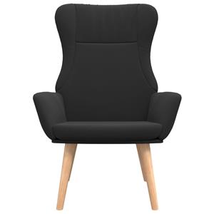 VidaXL Relaxstoel stof zwart