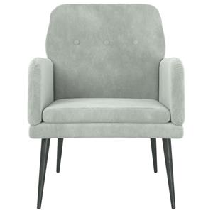 VidaXL Fauteuil 62x79x79 cm fluweel lichtgrijs