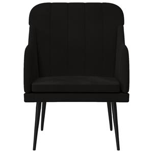 VidaXL Fauteuil 63x76x80 cm fluweel zwart