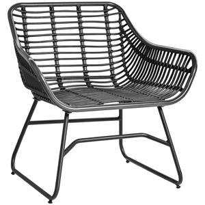 Vega Fauteuil Tomeo; 81x73x82 cm (BxDxH); zitting zwart, frame zwart