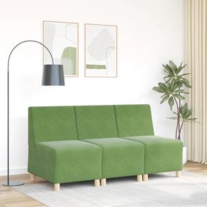 vidaXL Fauteuil 55 cm fluweel lichtgroen