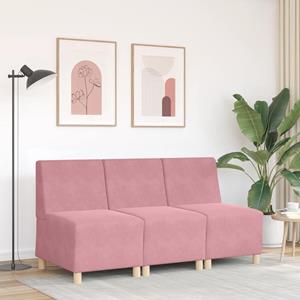 vidaXL Fauteuil 55 cm fluweel roze